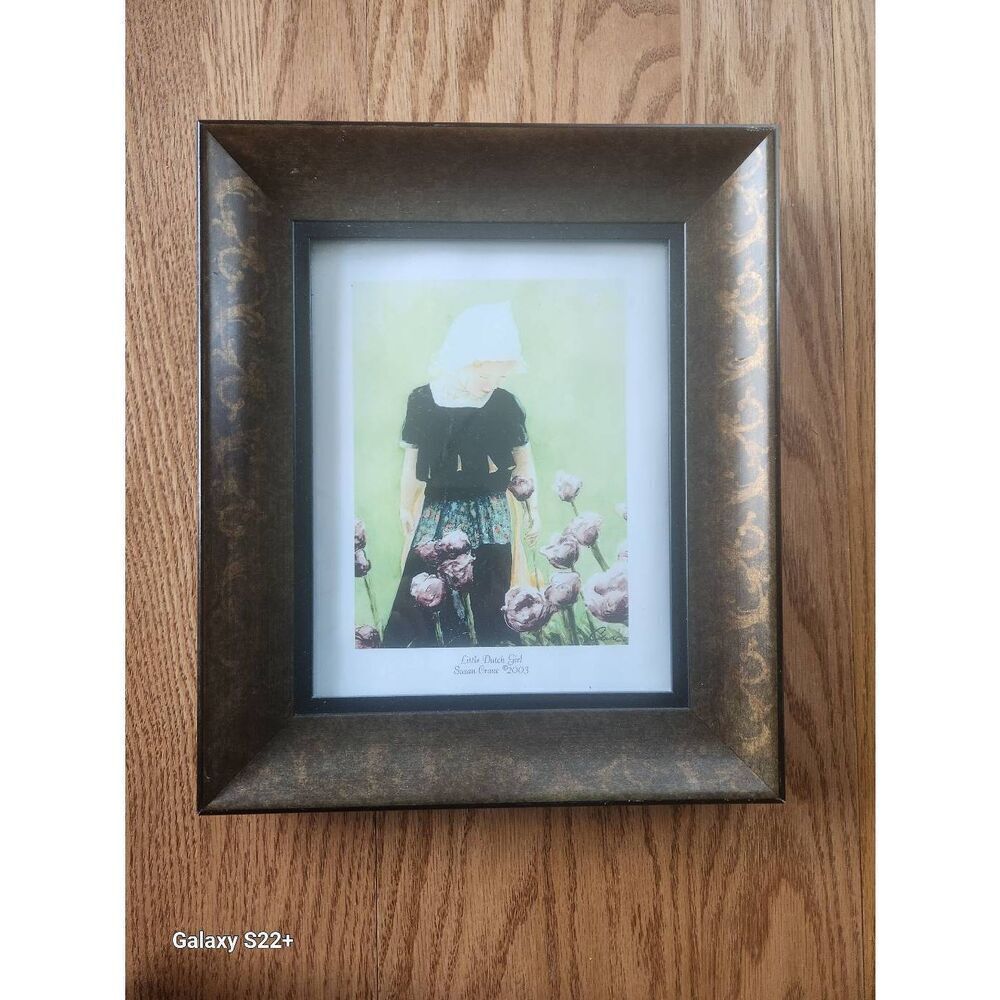 Framed print with Little Dutch Girl, Bernice